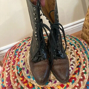 Sancho boots cowboy western santiags lace  up boots